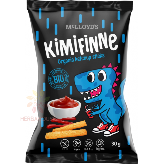 Obrázok pre McLloyd´s Kimifinne Bio Extrudované bezlepkové kukuričné chrumky s príchuťou kečupu (30g)
