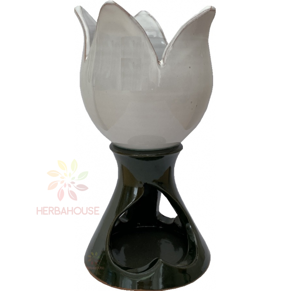 Obrázok pre Keramická aromalampa tulipan - biela