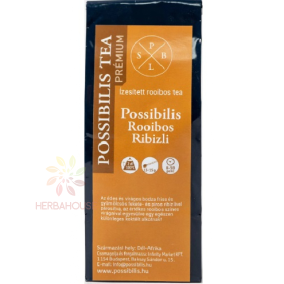 Obrázok pre Possibilis Rooibos čaj ochutený s čiernymi ríbezľami sypaný (75g)