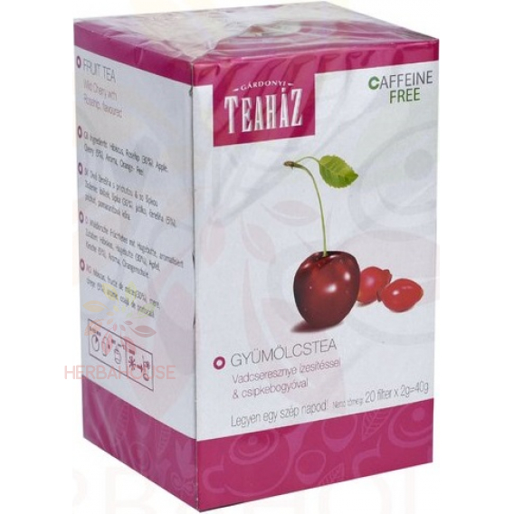 Obrázok pre Gárdonyi Teaház Ovocný čaj s príchuťou divokej čerešne a šípky (20ks)