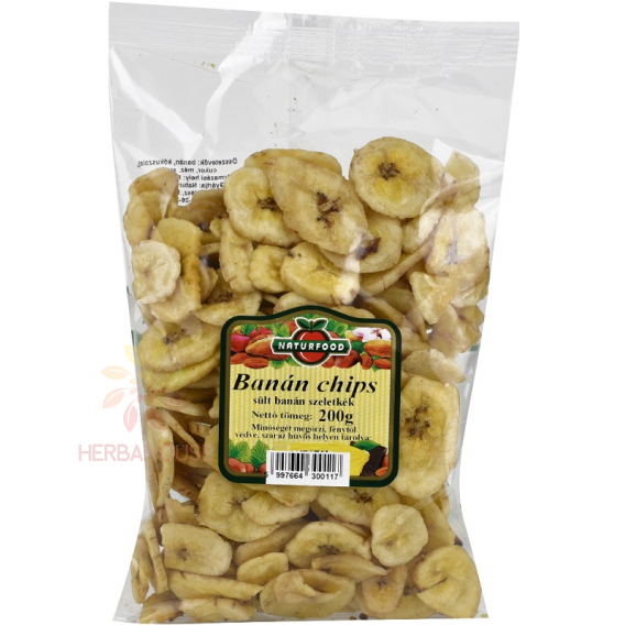 Obrázok pre Naturfood Banánové chipsy (200g) 