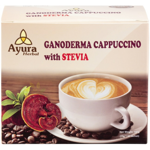 Obrázok pre Ayura Instantné Cappuccino s ganodermou a stéviou (10ks)