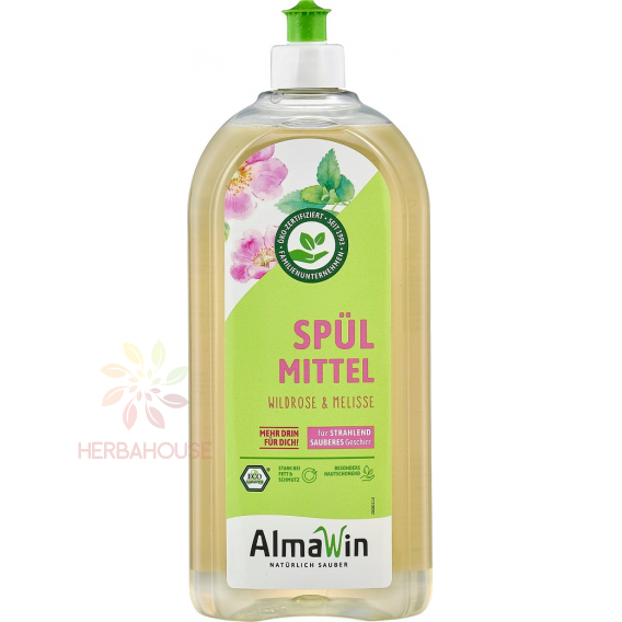 Obrázok pre AlmaWin EKO Tekutý prostriedok na riad šípková ruža a medovka (1000ml)