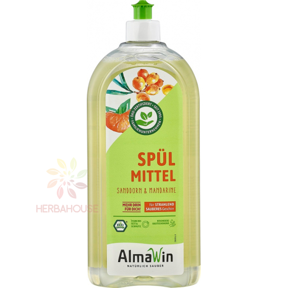 Obrázok pre AlmaWin EKO Tekutý prostriedok na riad rakytník a mandarínka (1000ml)