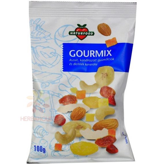 Obrázok pre Naturfood Gourmix Zmes sušeného, ​​kandizovaného ovocia a orechov (100g) 