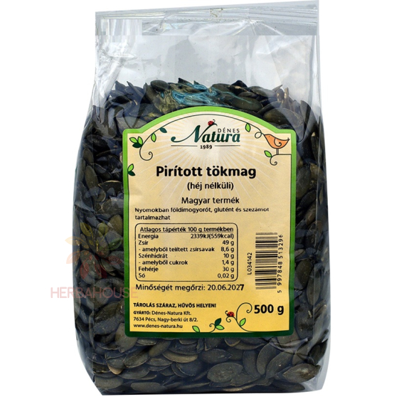 Obrázok pre Dénes Natura Tekvicové semienka lúpané, pražené, nesolené (500g)