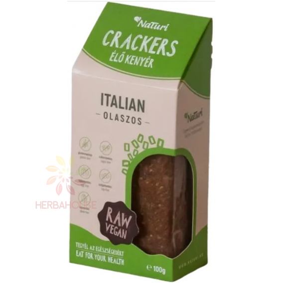 Obrázok pre NaTuri Bezlepkové Raw Crackers Zeleninové tenké plátky talianske (100g)