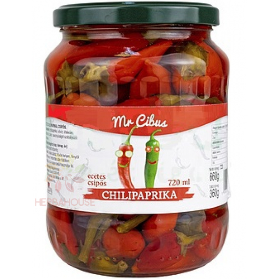 Obrázok pre Mr.Cibus Chilli papričky v náleve (720ml)