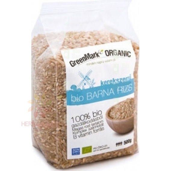 Obrázok pre GreenMark Organic Bio ryža guľatozrnná hnedá (500g)