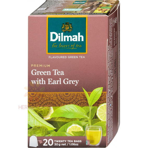 Obrázok pre Dilmah Zelený čaj s Earl Grey (20ks)