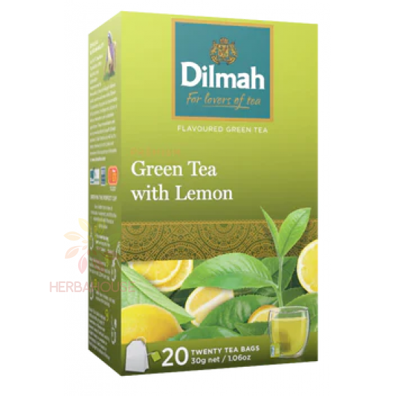 Obrázok pre Dilmah Zelený čaj s citrónom (20ks)