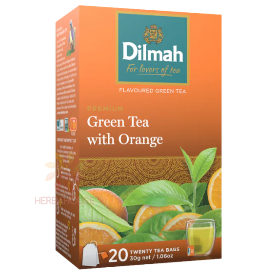 Obrázok pre Dilmah Zelený čaj s pomarančom (20ks)