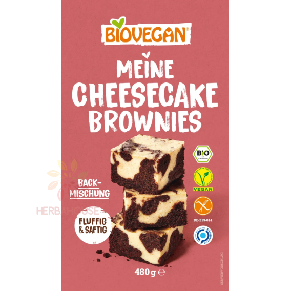 Obrázok pre Biovegan Vegan Bezlepková múčna zmes na Cheesecake Brownies (480g)