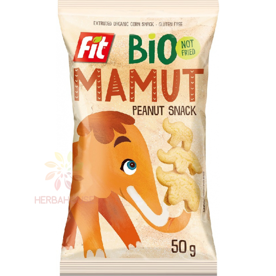 Obrázok pre Fit Bio Mamut Bezlepkový kukuričný snack s arašidmi (50g)