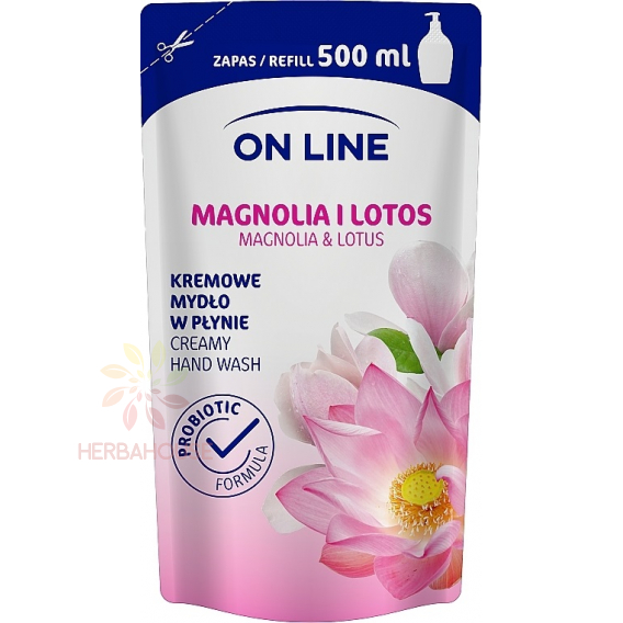 Obrázok pre On Line Tekuté mydlo Magnolie a lotus náhradná náplň (500ml)
