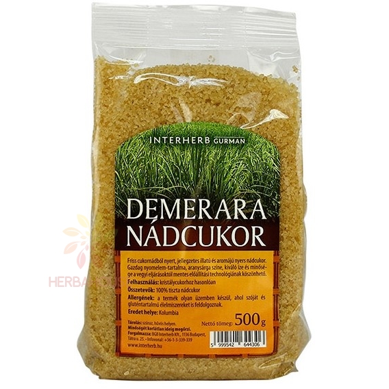 Obrázok pre Interherb Gurman Trstinový cukor Demerara (500g)