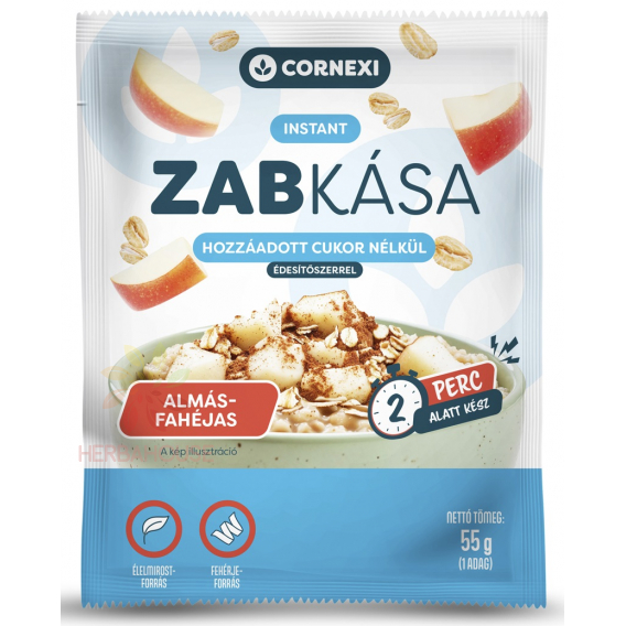 Obrázok pre Cornexi Ovsená kaša jablkovo škoricová bez cukru so sladidlom (55g)