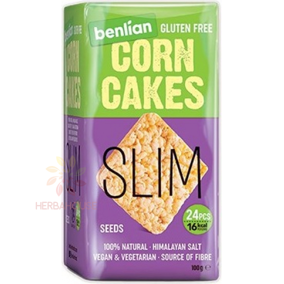 Obrázok pre Benlian Food Slim Bezlepkové Kukuričné chlebíčky so semienkami (100g) 