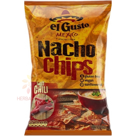 Obrázok pre El Gusto Mexico Bezlepkový Nachos chips sladké chilli (180g)