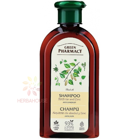 Obrázok pre Green Pharmacy Bylinný Šampón proti lupinám s výťažkom z brezovej kôry a zinkom (350ml)
