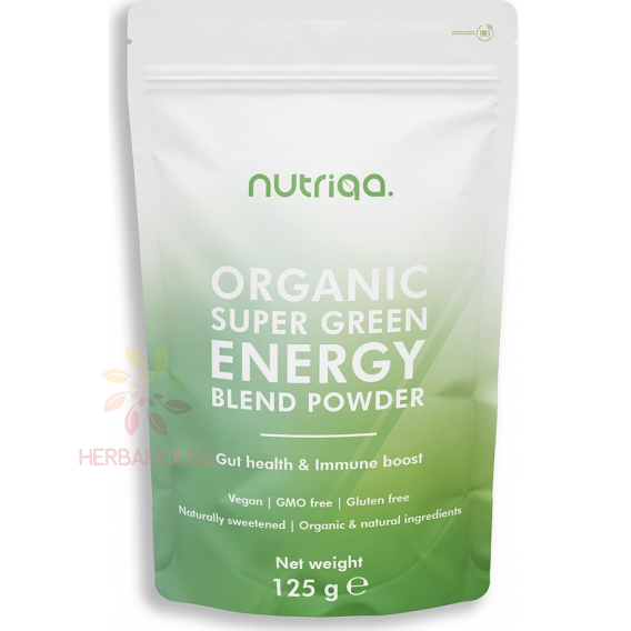 Obrázok pre Nutriqa Bio Super Green Energy prášok (125g)