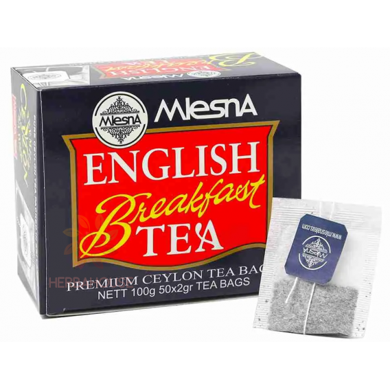 Obrázok pre Mlesna English Braekfast Tea čierny čaj porciovaný (50ks)