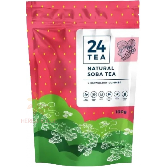 Obrázok pre 24Tea Natural Soba Pohánkový čaj s jahodovou príchuťou (100g)