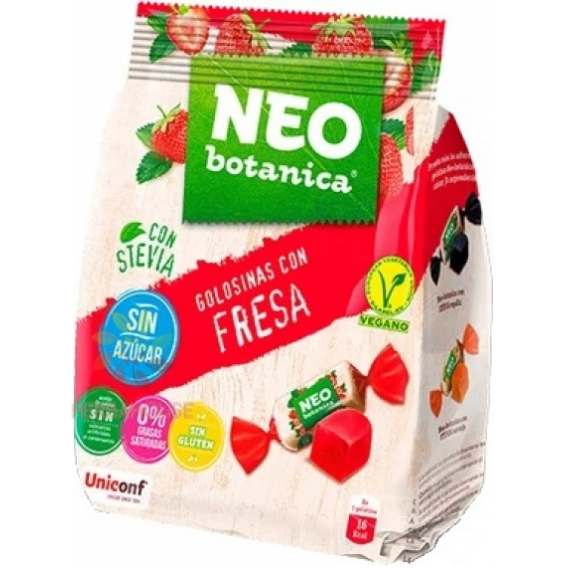 Obrázok pre Neo Botanica Bezlepkové želé cukríky s jahodovou príchuťou so sladidlami (150g)