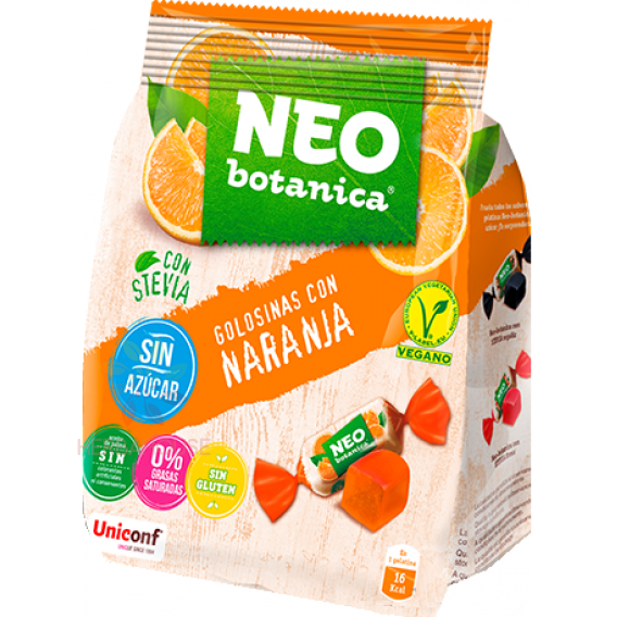 Obrázok pre Neo Botanica Bezlepkové želé cukríky s pomarančovou príchuťou so sladidlami (150g)