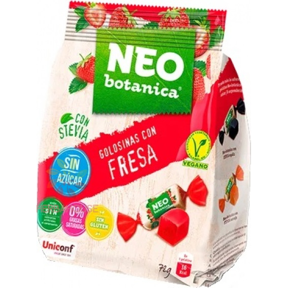 Obrázok pre Neo Botanica Bezlepkové želé cukríky s jahodovou príchuťou so sladidlami (72g)