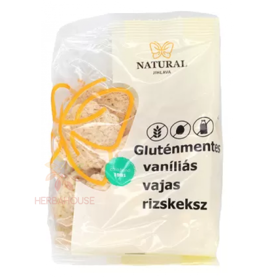 Obrázok pre Natural Bezlepkové ryžové sušienky maslové - vanilka (100g)