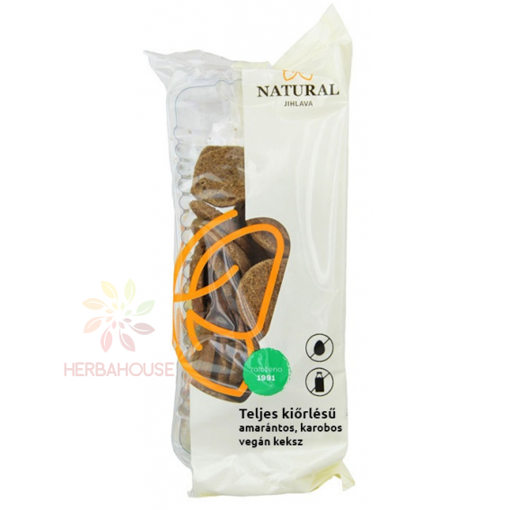 Obrázok pre Natural Celozrnné amarantové sušienky karobové (150g)