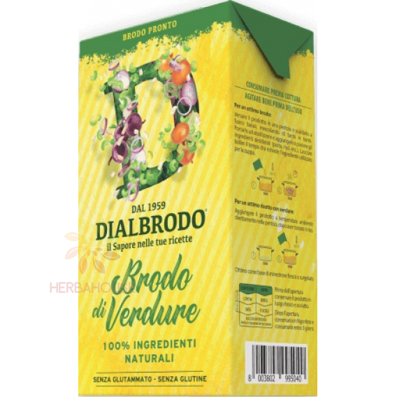 Obrázok pre Dialcos DialBrodo Bezlepkový prírodný zeleninový vývar (1000ml)