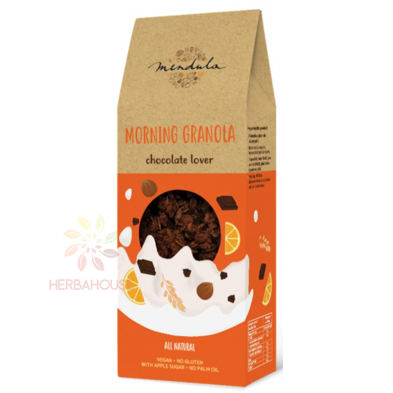 Obrázok pre Mendula Chocolate Lover Bezlepková granola - pomaranč a horká čokoláda (300g)