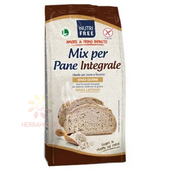 Obrázok pre Nutri Free Mix per Pane Integrale Bezlepková celozrnná múčna zmes na chlieb a focacciu (1000g)