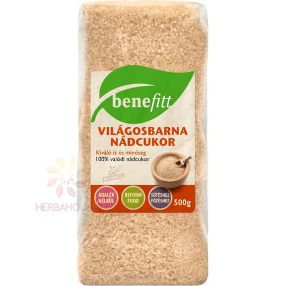 Obrázok pre Benefitt Trstinový cukor svetlohnedý (500g)