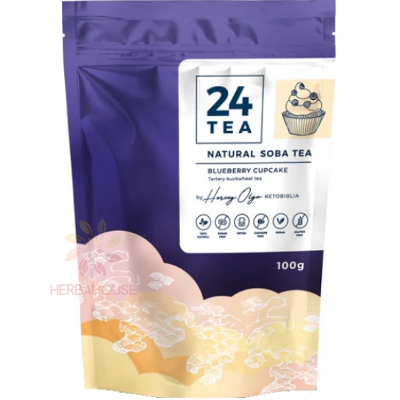 Obrázok pre 24Tea Natural Soba Pohánkový čaj s príchuťou čučoriedkového koláča (100g)