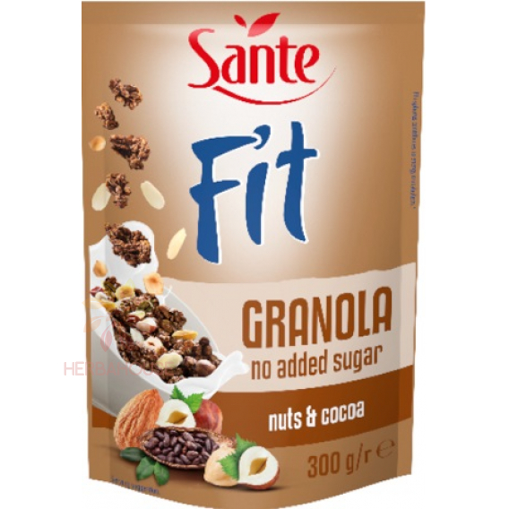 Obrázok pre Sante Fit Granola so sladidlom orechy a kakao (300g)