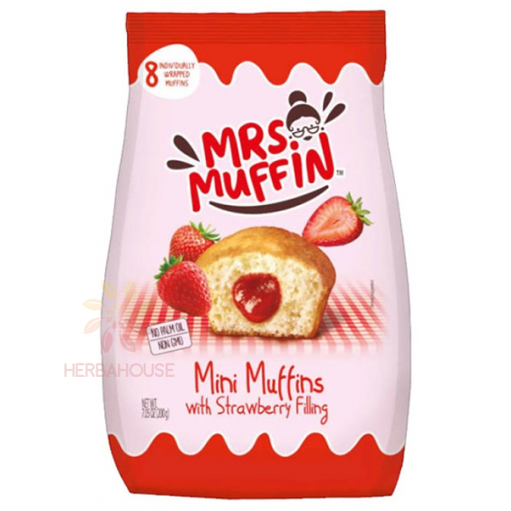 Obrázok pre Mrs.Muffin Mini muffiny s jahodovou náplňou (200g)