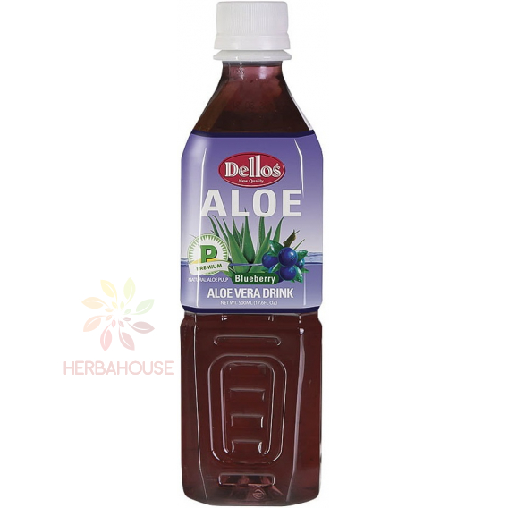 Obrázok pre Dellos Aloe vera nesýtený nápoj s čučoriedkovou príchuťou (500ml)