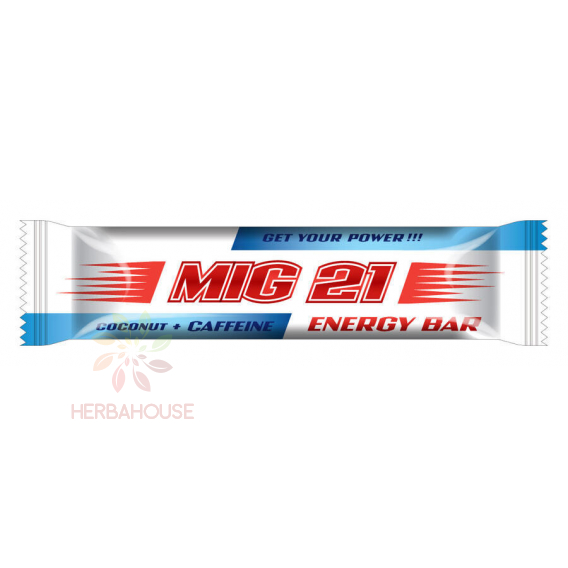 Obrázok pre MIG 21 Energy Bar Kokosová tyčinka v mliečnej poleve s kofeínom (55g)