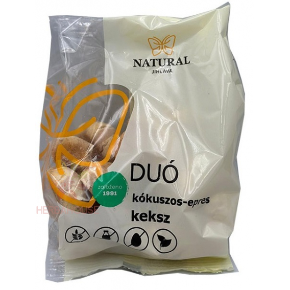 Obrázok pre Natural DUO Bezlepkové kokosovo-jahodové sušienky (150g)