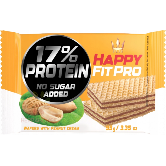 Obrázok pre Flis Happy Fit Pro oblátky s arašidovou náplňou bez cukru (95g)