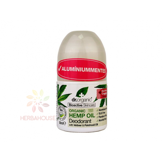 Obrázok pre Dr.Organic Prírodný deodorant s konopným olejom bez hliníkových solí a alkoholu (50ml)