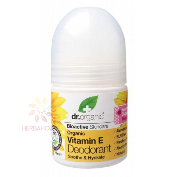 Obrázok pre Dr.Organic Prírodný deodorant s Vitamínom E bez hliníkových solí a alkoholu (50ml)