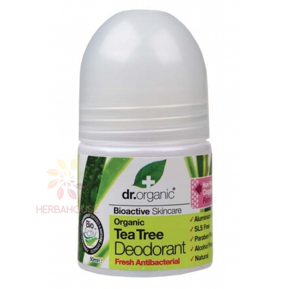 Obrázok pre Dr.Organic Prírodný deodorant s Tea Tree bez hliníkových solí a alkoholu (50ml)