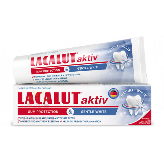 Obrázok pre Lacalut Aktív Gum protection & Gentle white zubná pasta proti paradentóze (75ml)