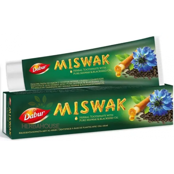 Obrázok pre Dabur Herbal bylinná zubná pasta s Miswax a čiernou rascou (100ml)