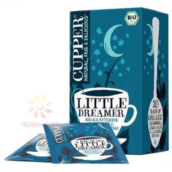 Obrázok pre Cupper® Little Dreamer Bio bylinný čaj porciovaný harmanček, medovka & levanduľa (20ks)