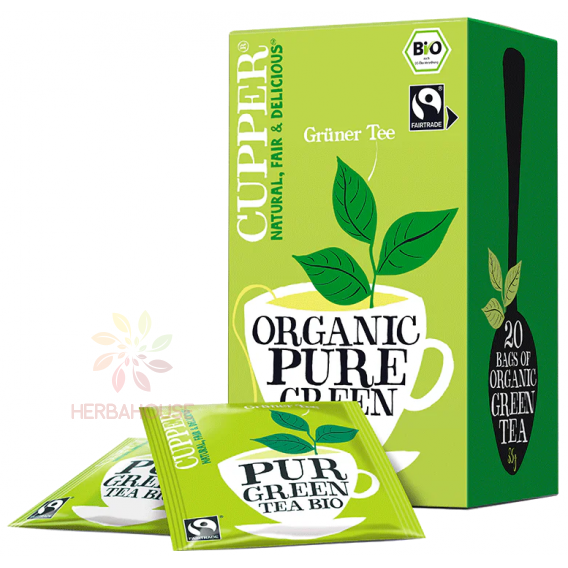 Obrázok pre Cupper® Pure Green Bio zelený čaj porciovaný (20ks)